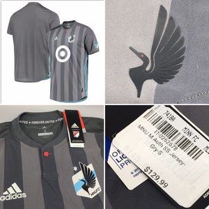 adidas Minnesota United FC 2018 Primary Authentic Team Jersey Gray Mens S $129